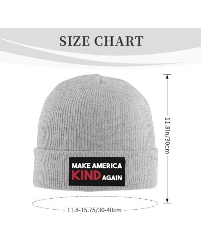 Winter Knit Hat Cap for Men Women, Make America Kind Again Unisex Beanie Hat Cuffed Skull Cap Warm Ski Hats Black Gray $6.62 ...