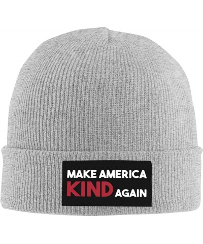 Winter Knit Hat Cap for Men Women, Make America Kind Again Unisex Beanie Hat Cuffed Skull Cap Warm Ski Hats Black Gray $6.62 ...