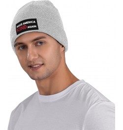 Winter Knit Hat Cap for Men Women, Make America Kind Again Unisex Beanie Hat Cuffed Skull Cap Warm Ski Hats Black Gray $6.62 ...