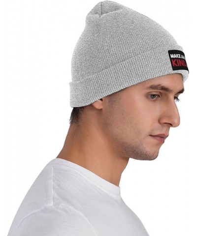 Winter Knit Hat Cap for Men Women, Make America Kind Again Unisex Beanie Hat Cuffed Skull Cap Warm Ski Hats Black Gray $6.62 ...