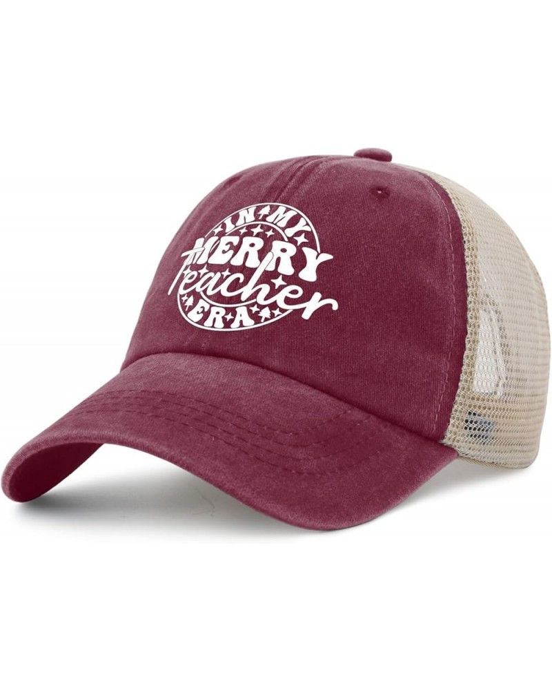 in My Merry Era Hat for Men Trendy Ball Cap for Womens AllBlack Ball Caps Fashionable for Singers Deep Rose $10.76 Baseball Caps