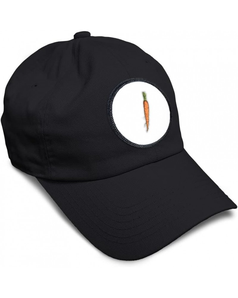 Soft Baseball Cap Carrot Fruit & Vegetable Image C Food & Beverage Vegetables Black Circle Patch $11.34 Baseball Caps