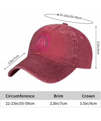 N October We Wear Pink Retro Baseball Cap for Women Men Baseball Hat Golf Dad Hats Red $9.56 Baseball Caps