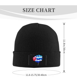 Cuba Flags and Ballons Soft Stretch Warmth Beanie,Men Women Cuffed Thick Skull Knit Hat Cap Black $11.10 Skullies & Beanies