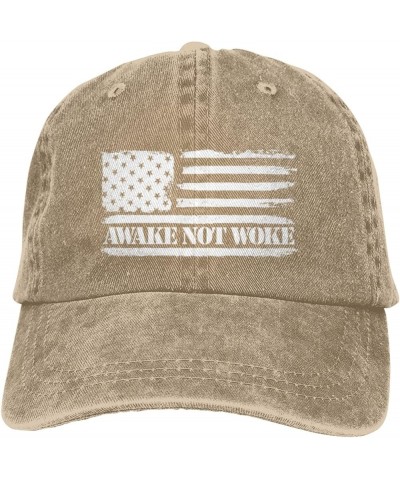 Funny-Awake-But-Not-Woke-Gifts for Women Men Hat Cowboy Hat Unisex Baseball Cap Cotton Men Women Women Dad Hat Black Natural ...