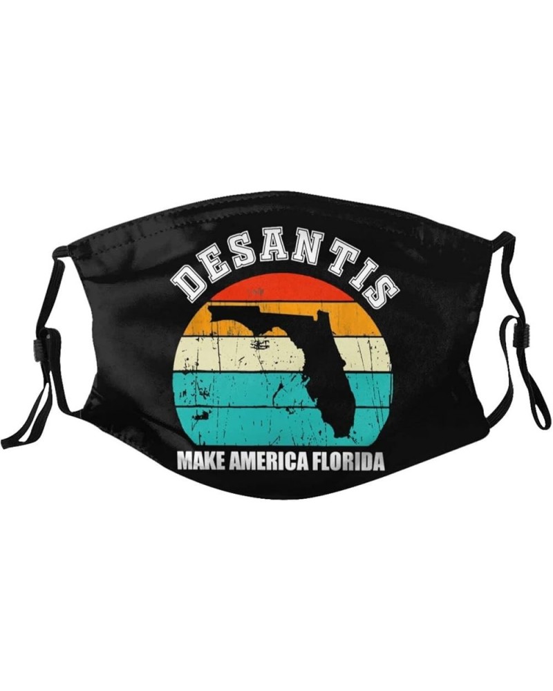 Desantis 2024 Face Mask with 2 Filter Adjustable Breathable Reusable Dust Mask Black $9.55 Balaclavas