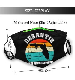 Desantis 2024 Face Mask with 2 Filter Adjustable Breathable Reusable Dust Mask Black $9.55 Balaclavas