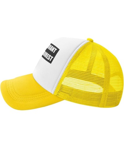 Women's and Men's Baseball Hat Adjustable I Have A Warrant Out for My Arrest Mesh Trucker Cap Original Dad Hat Yellow $10.67 ...