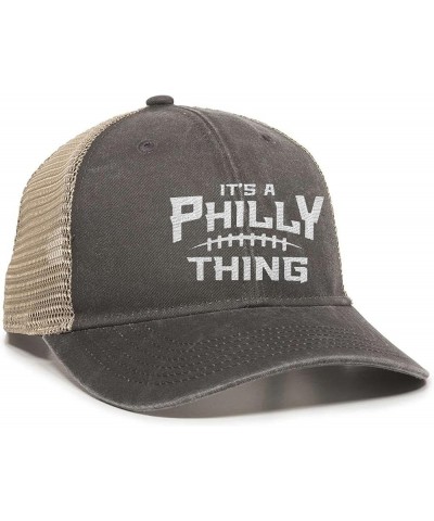 It's A Philly Thing Bucket Ponytail Embroidered Cap Dad Hat Ponytail Black/ Tea $11.99 Baseball Caps