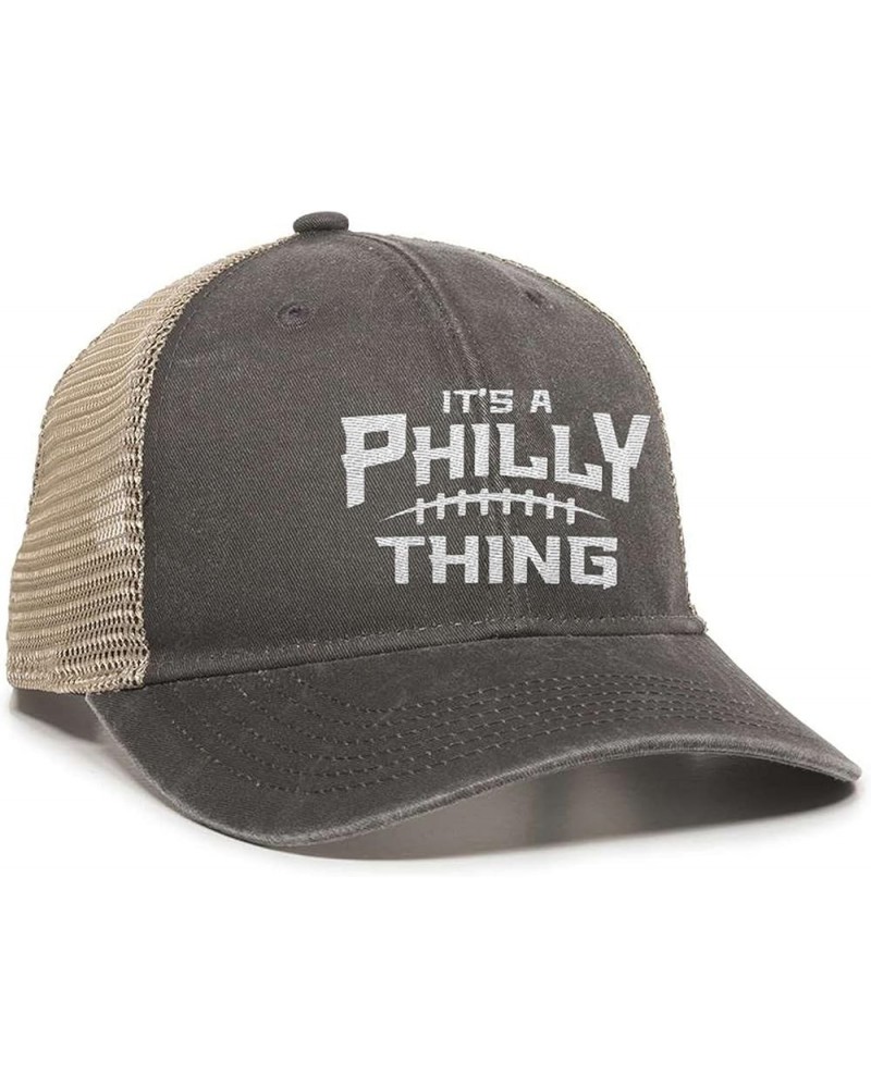 It's A Philly Thing Bucket Ponytail Embroidered Cap Dad Hat Ponytail Black/ Tea $11.99 Baseball Caps