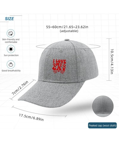 I Love My Cat Baseball Hat Vintage Dad Hats for Teen Embroidery Gift for Grandpa Outdoor Cap for Outdoor Pale $15.87 Baseball...