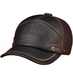 Men Genuine Leather Baseball Cap Spring Real Cow Leather Caps Hats (Color : 1) One Size 1 $34.43 Newsboy Caps