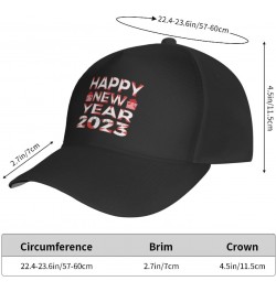 2023 Happy New Year Baseball Cap Men's and Women's Baseball Hat Adjustable Casual Outdoor Breathable Caps Truck Driver Hat Da...