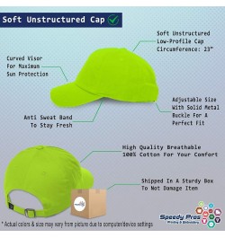 Soft Baseball Cap Worthy Cotton Dad Hats for Men & Women Lime $14.27 Baseball Caps