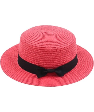 Kids Girls Boys Infant Summer Fedora Straw Hat Wide Brim Floppy Beach Sun Cap Visor Hat Baseball Caps Beach Hat J $8.11 Sun Hats