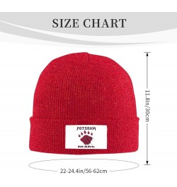 Suny College at Potsdam Logo Ribbed Knit Cap Beanie Hats for Men Women, Warm Cozy Knitted Cuffed Cap Red $7.83 Skullies & Bea...