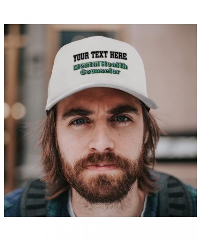 Baseball Cap Mental Health Counselor Occupation Acrylic Therapy Dad Hats for Men and Women White Personalized Text Here $11.6...