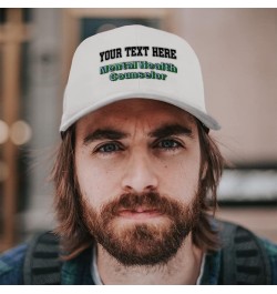 Baseball Cap Mental Health Counselor Occupation Acrylic Therapy Dad Hats for Men and Women White Personalized Text Here $11.6...