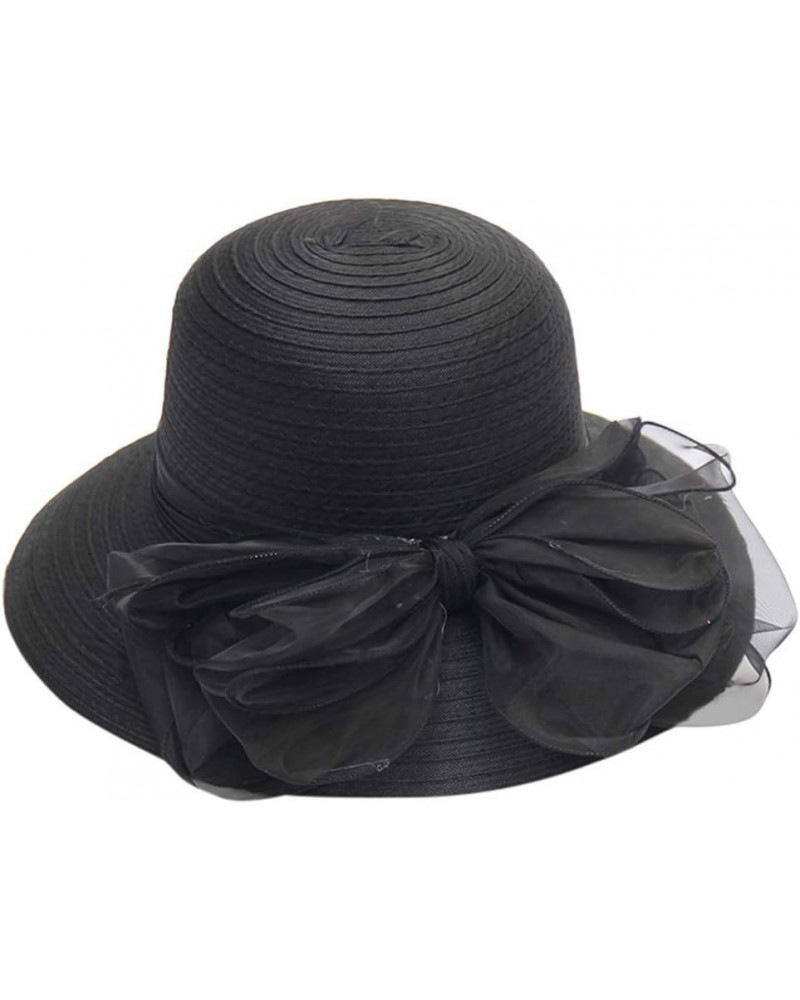 Women's Church Fascinator Bridal Tea Party Wedding Hat Baseball Caps for Toddlers Girls Black 10 $7.64 Baseball Caps