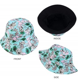 Unisex Print Double Side Wear Reversible Bucket Hat Trendy Cotton Twill Canvas Sun Bucket Hats for Boys Teens Black $9.10 Buc...