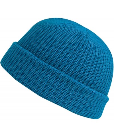 World of Hat Warm Unisex Thick Hat Knitted All- Fashion Color Winter Baseball Caps Couple Caps for Him and Her Blue $7.06 Bas...