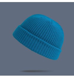 World of Hat Warm Unisex Thick Hat Knitted All- Fashion Color Winter Baseball Caps Couple Caps for Him and Her Blue $7.06 Bas...