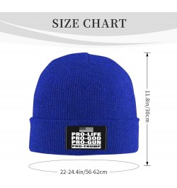 Pro Life Pro Gun Pro God Pro Trump Beanie Hat Men Winter Knit Hat Women Slouchy Skull Cap Sleep Cap Hedging Hat Black Blue $1...