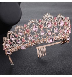 Vintage King Hair hairband Pearl Crystal Tiara Crown With Comb Headband Bridal Rhinestone Diadem Rose Gold No Comb $11.04 Hea...