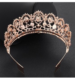 Vintage King Hair hairband Pearl Crystal Tiara Crown With Comb Headband Bridal Rhinestone Diadem Rose Gold No Comb $11.04 Hea...