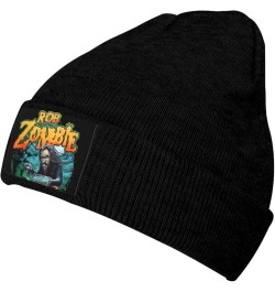 Rob Music and Zombie Beanie Hat Knit Cuffed Skull Cap Roll-up Warm Stocking Hats Unisex Thermal Hats Black Black $9.24 Skulli...