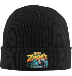 Rob Music and Zombie Beanie Hat Knit Cuffed Skull Cap Roll-up Warm Stocking Hats Unisex Thermal Hats Black Black $9.24 Skulli...