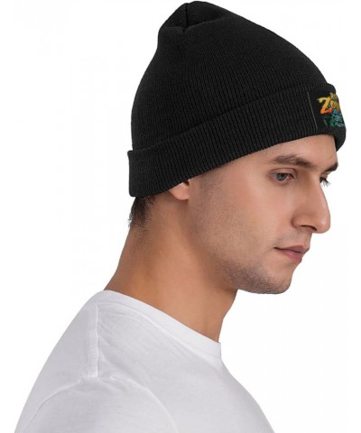 Rob Music and Zombie Beanie Hat Knit Cuffed Skull Cap Roll-up Warm Stocking Hats Unisex Thermal Hats Black Black $9.24 Skulli...