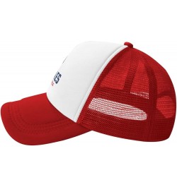 DeSales University Logo Trucker Hats for Both Men and Women - Mesh Baseball Snapback Hats Red $23.81 Baseball Caps