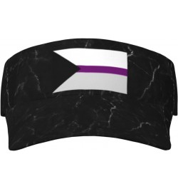 Demisexual Pride Flag LGBTQ Visor Cap Adjustable Uv Protection Sun Visor Hats Empty Top Baseball Hat for Women and Men Black ...