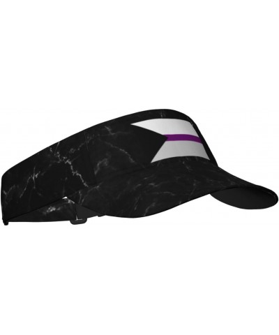 Demisexual Pride Flag LGBTQ Visor Cap Adjustable Uv Protection Sun Visor Hats Empty Top Baseball Hat for Women and Men Black ...