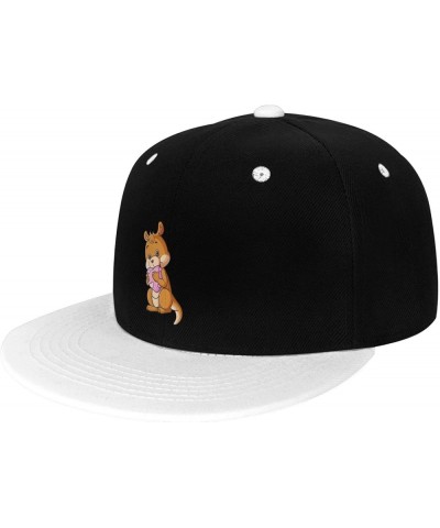 Lovely Kangaroo Snapback Hat for Men Women Baseball Cap Trucker Flat Bill Hats Dad Caps White $10.67 Baseball Caps