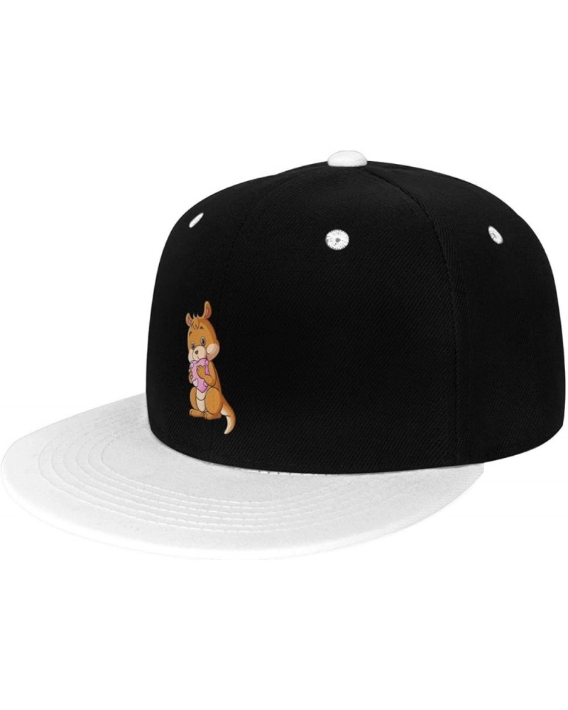 Lovely Kangaroo Snapback Hat for Men Women Baseball Cap Trucker Flat Bill Hats Dad Caps White $10.67 Baseball Caps