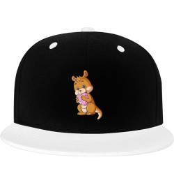 Lovely Kangaroo Snapback Hat for Men Women Baseball Cap Trucker Flat Bill Hats Dad Caps White $10.67 Baseball Caps