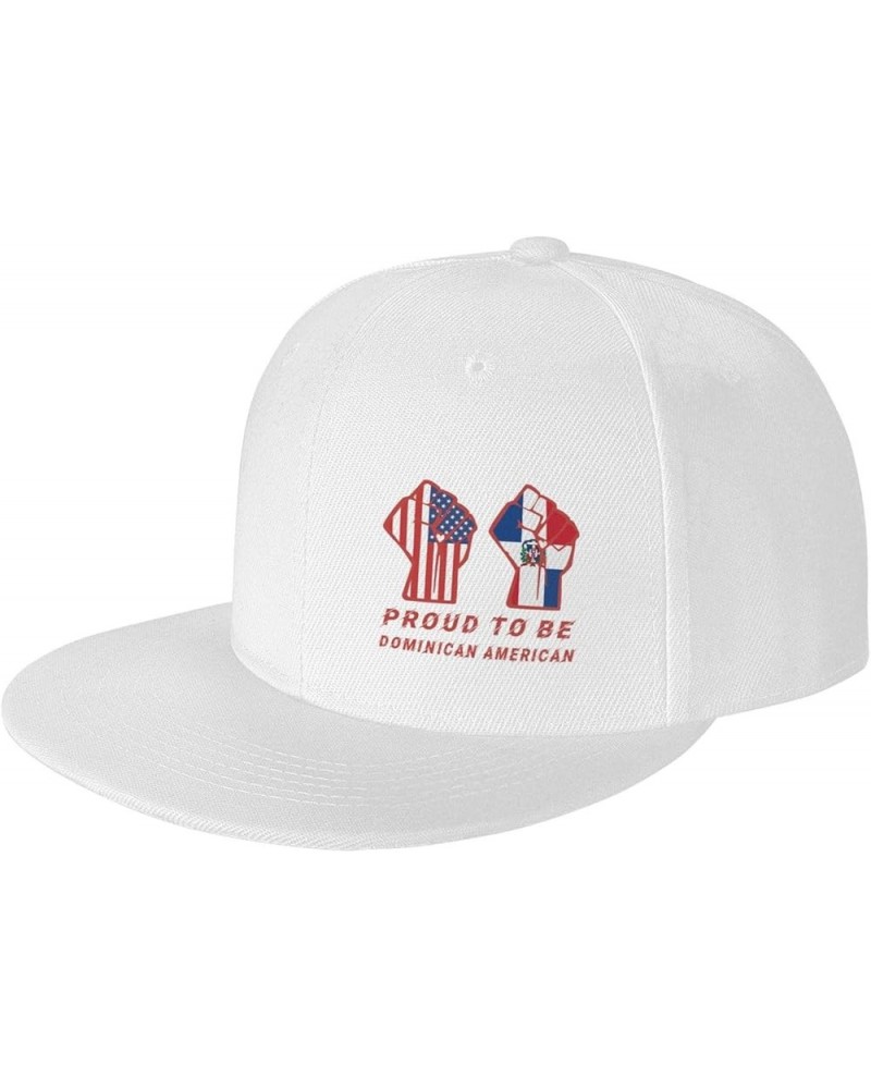 Snapback Baseball Cap Proud to Be Dominican USA Flag for Men Women White $10.28 Baseball Caps