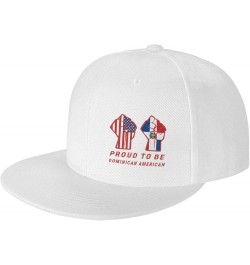 Snapback Baseball Cap Proud to Be Dominican USA Flag for Men Women White $10.28 Baseball Caps