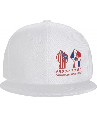 Snapback Baseball Cap Proud to Be Dominican USA Flag for Men Women White $10.28 Baseball Caps