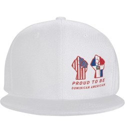 Snapback Baseball Cap Proud to Be Dominican USA Flag for Men Women White $10.28 Baseball Caps