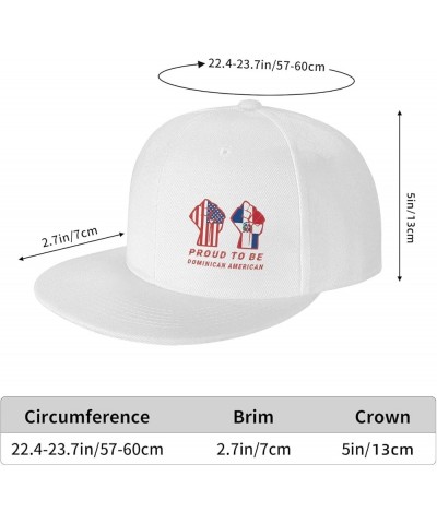 Snapback Baseball Cap Proud to Be Dominican USA Flag for Men Women White $10.28 Baseball Caps