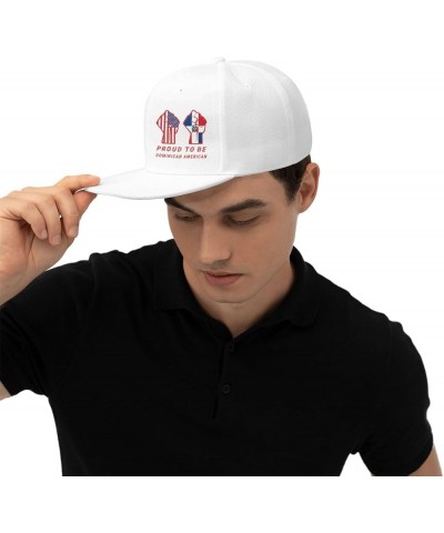 Snapback Baseball Cap Proud to Be Dominican USA Flag for Men Women White $10.28 Baseball Caps