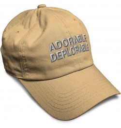 Custom Soft Baseball Cap Adorable Deplorable B Embroidery Funny Twill Cotton Dad Hats for Men & Women Khaki Design Only $16.2...