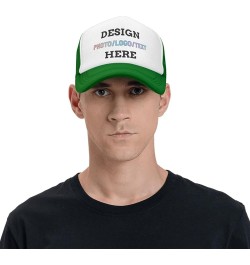 Custom Hat Design Your Own,Classics Personalized Hats for Women Adjustable Customizable Hats for Men Youth Green $7.78 Baseba...