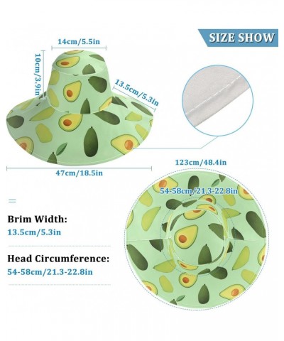 Women's Sun Hats Wide Brim Green Avocado Summer Beach Visor Hat UV UPF Foldable Trave $11.87 Sun Hats