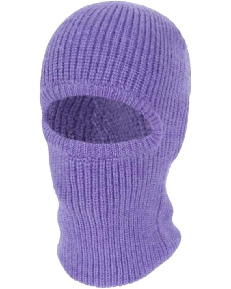 Fleece Gaiter Women Winter Cycling Full Face Neck Warmth New Winter Skiing Hood Set Head Knitted Wool Mens Ski Purple $9.90 S...