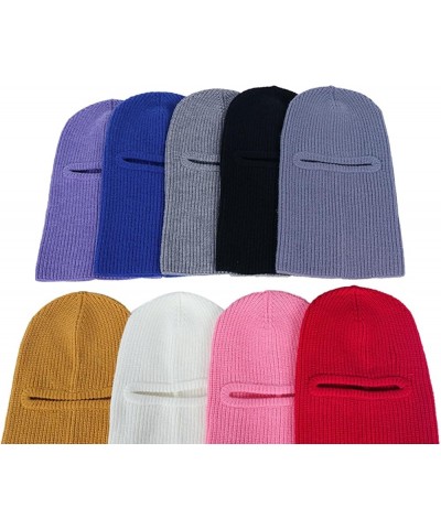 Fleece Gaiter Women Winter Cycling Full Face Neck Warmth New Winter Skiing Hood Set Head Knitted Wool Mens Ski Purple $9.90 S...