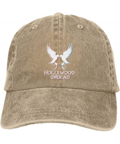 Hollywood Music Undead Hat Cap Distressed Denim Vintage Washed Trucker Hat Women Men Adjustable Classic Black Natural $10.01 ...